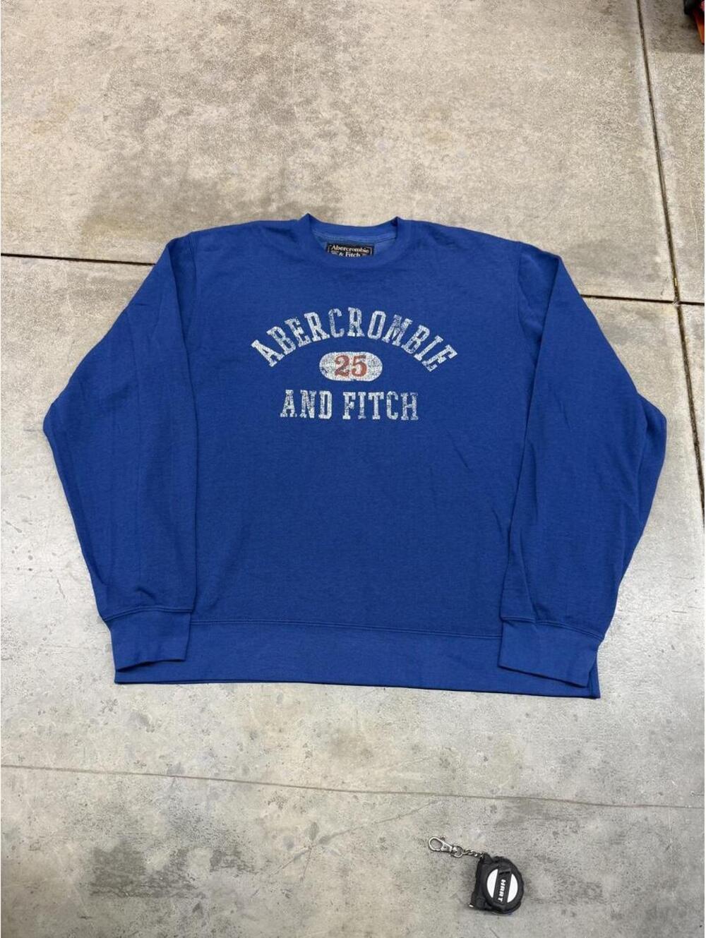 vintage abercrombie and fitch blue spell out crewneck size large